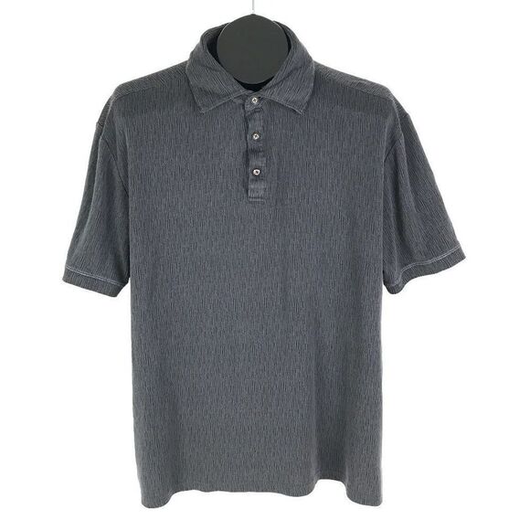 Nat Nast Polo Shirt Men's Large Gray Casual Short Sleeve Preppy Knit - Picture 1 of 7